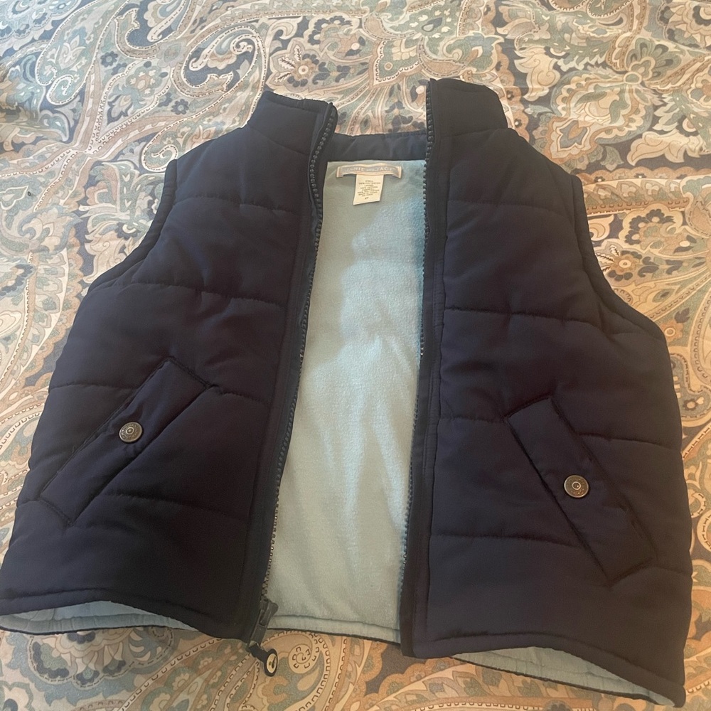 Toddler Size 2T Navy Janie and Jack Blue Quilted Vest